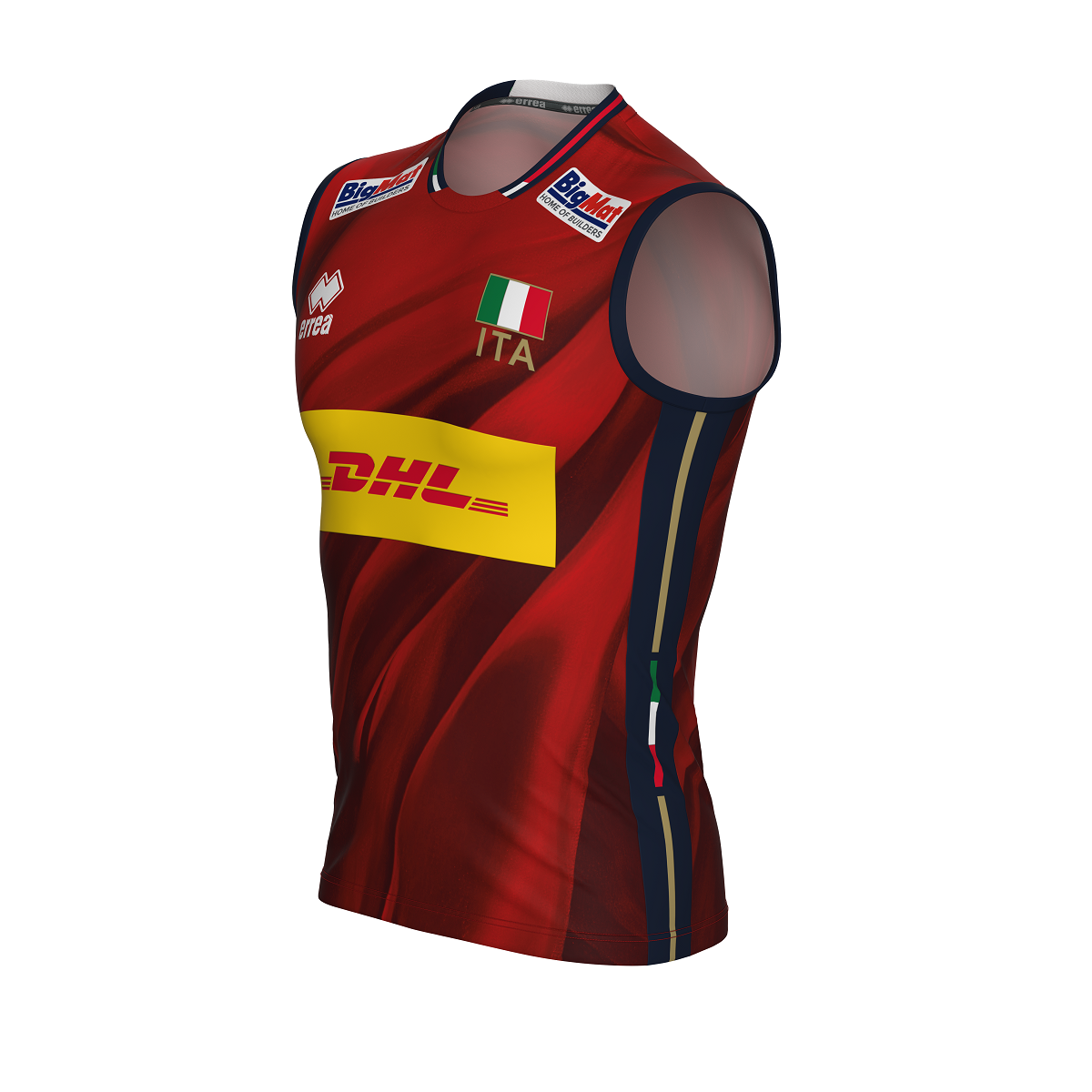 ERREA' MAGLIA NAZIONALE ITALIANA VOLLEY 4^MG GARA UNISEX AMARANTO BLU