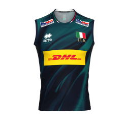 foto ERREA' MAGLIA NAZIONALE ITALIANA VOLLEY 3^MG GARA UNISEX JR PETROLIO BLU