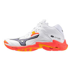 foto MIZUNO WAVE LIGHTNING Z8 MID WHITE FIERY CORAL2 CITRUS
