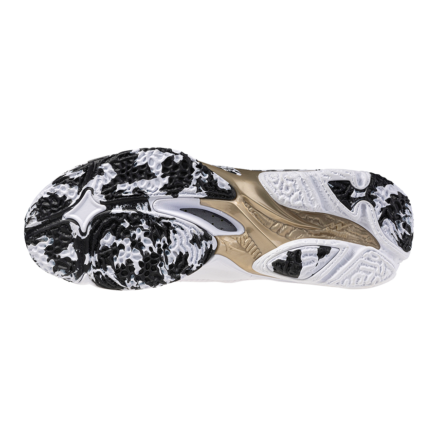 MIZUNO WAVE LIGHTNING Z8 MID WHITE BLACK GOLD