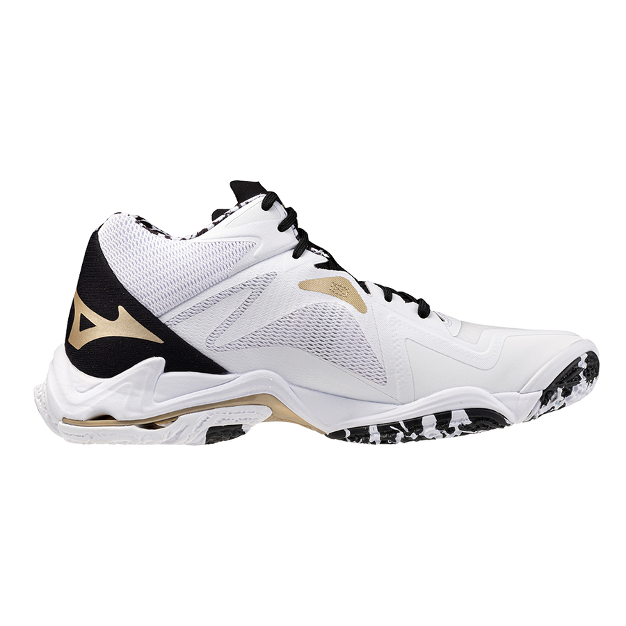 MIZUNO WAVE LIGHTNING Z8 MID WHITE BLACK GOLD