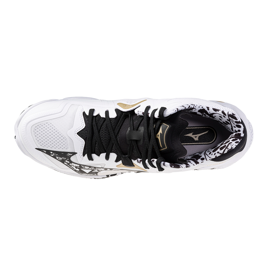 MIZUNO WAVE LIGHTNING Z8 MID WHITE BLACK GOLD