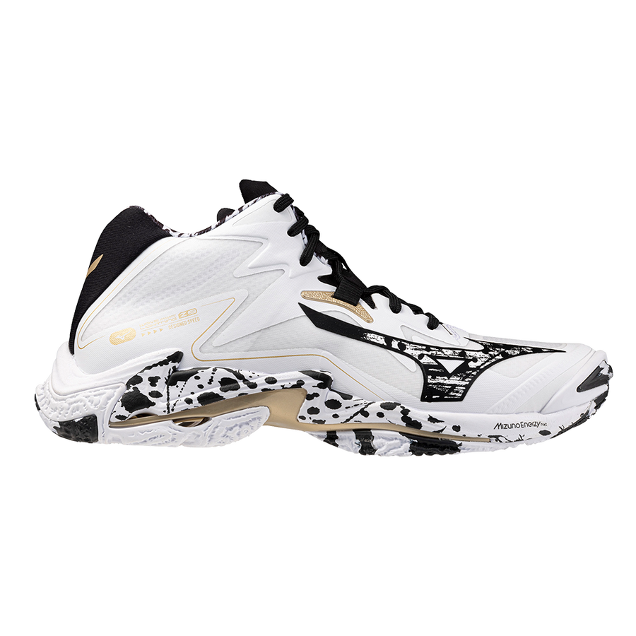 MIZUNO WAVE LIGHTNING Z8 MID WHITE BLACK GOLD