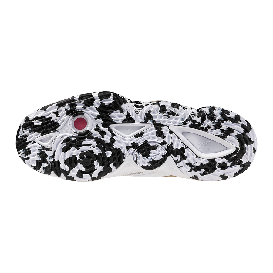 MIZUNO WAVE MOMENTUM ELITE MID WHITE BLACK GOLD