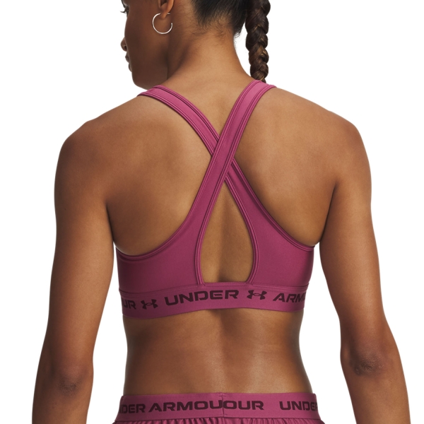 UNDER ARMOUR Reggiseno sportivo Armour Mid Crossback da donna rosa