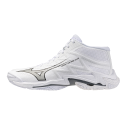 foto MIZUNO WAVE LIGHTNING ELITE MID WHITE ULTIMATE GRAY BLACK