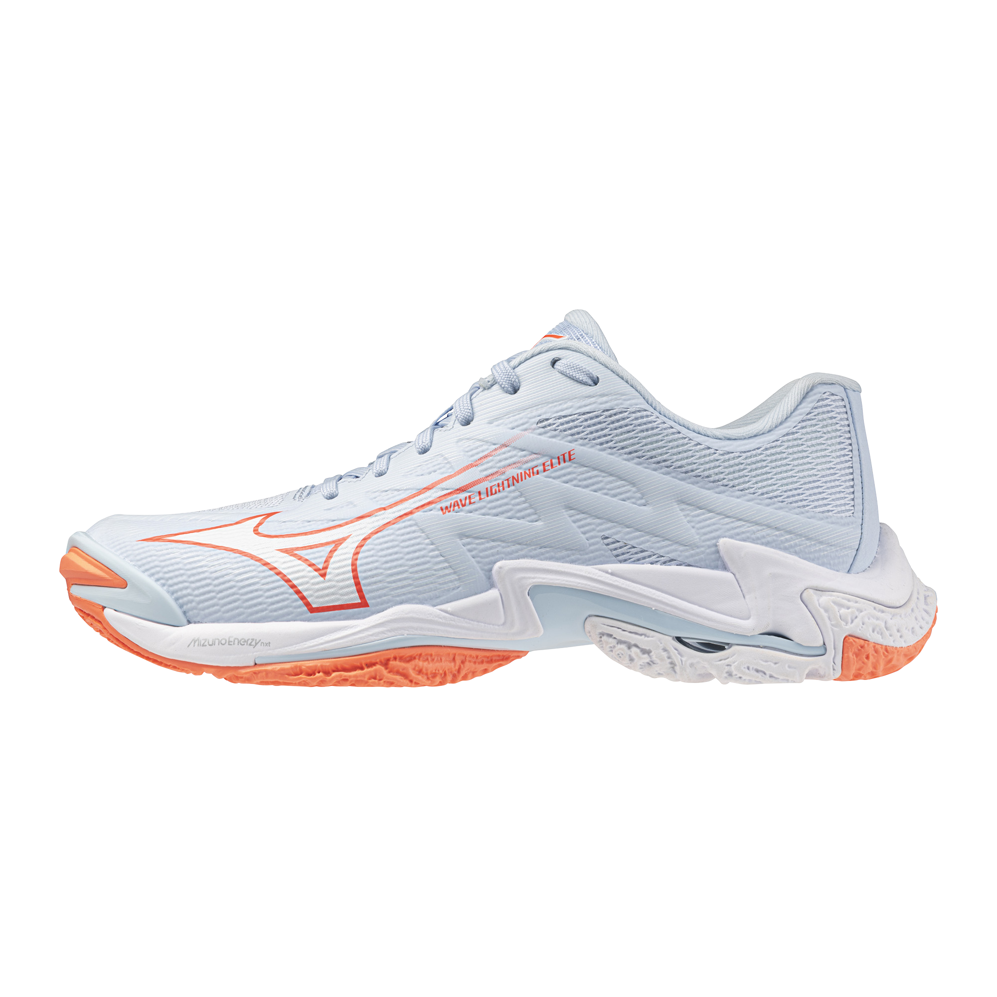 MIZUNO WAVE LIGHTNING ELITE W BLUE FINCH WHITE LAVA ORANGE