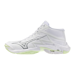 foto MIZUNO WAVE LIGHTNING ELITE MID W WHITE BALSAM GREEN AMBROSIA