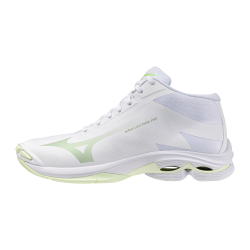 foto MIZUNO WAVE LIGHTNING PRO MID W WHITE AQUA GRAY AMBROSIA