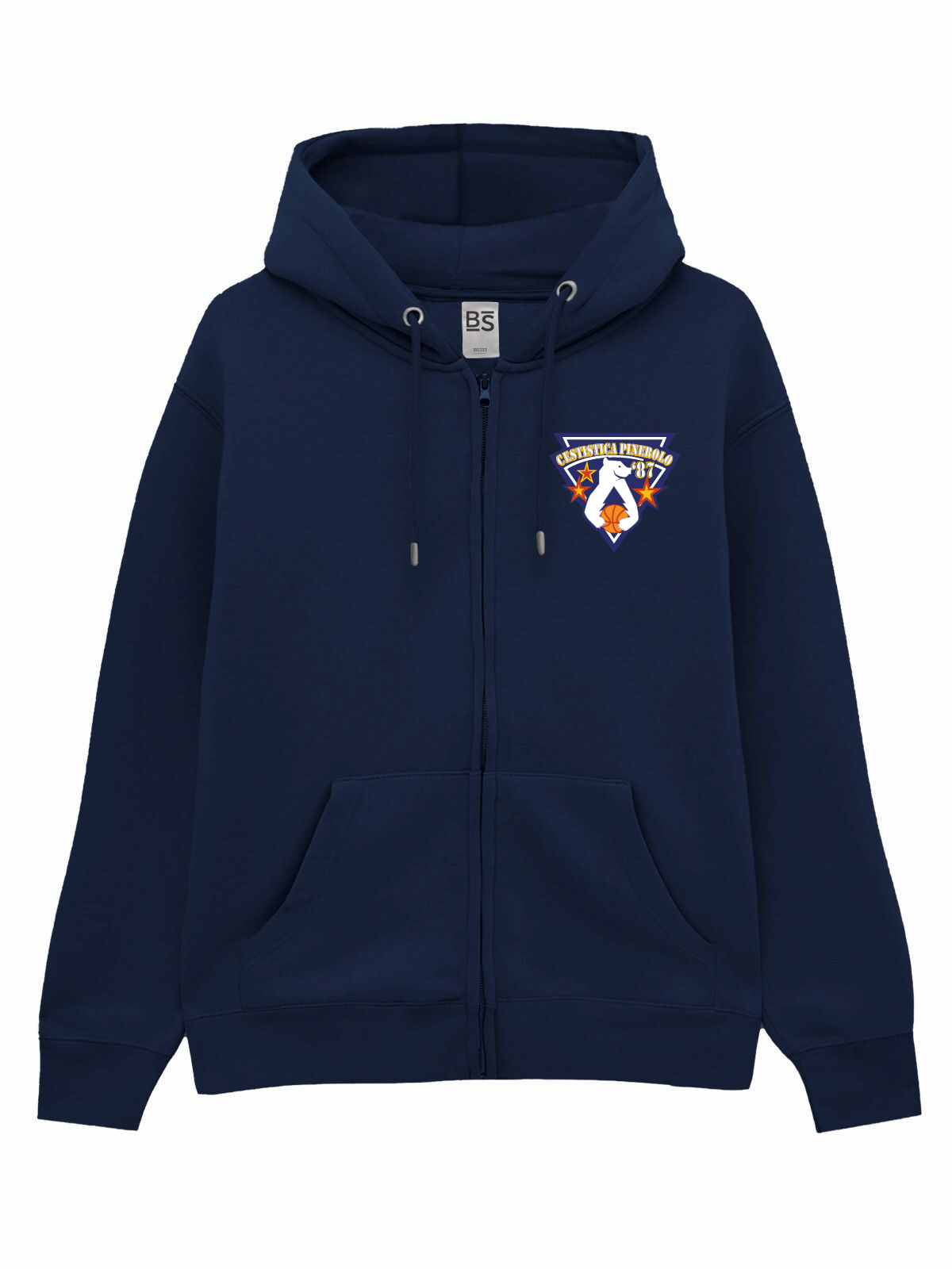 FELPA UNISEX CON ZIP E CAPPUCCIO